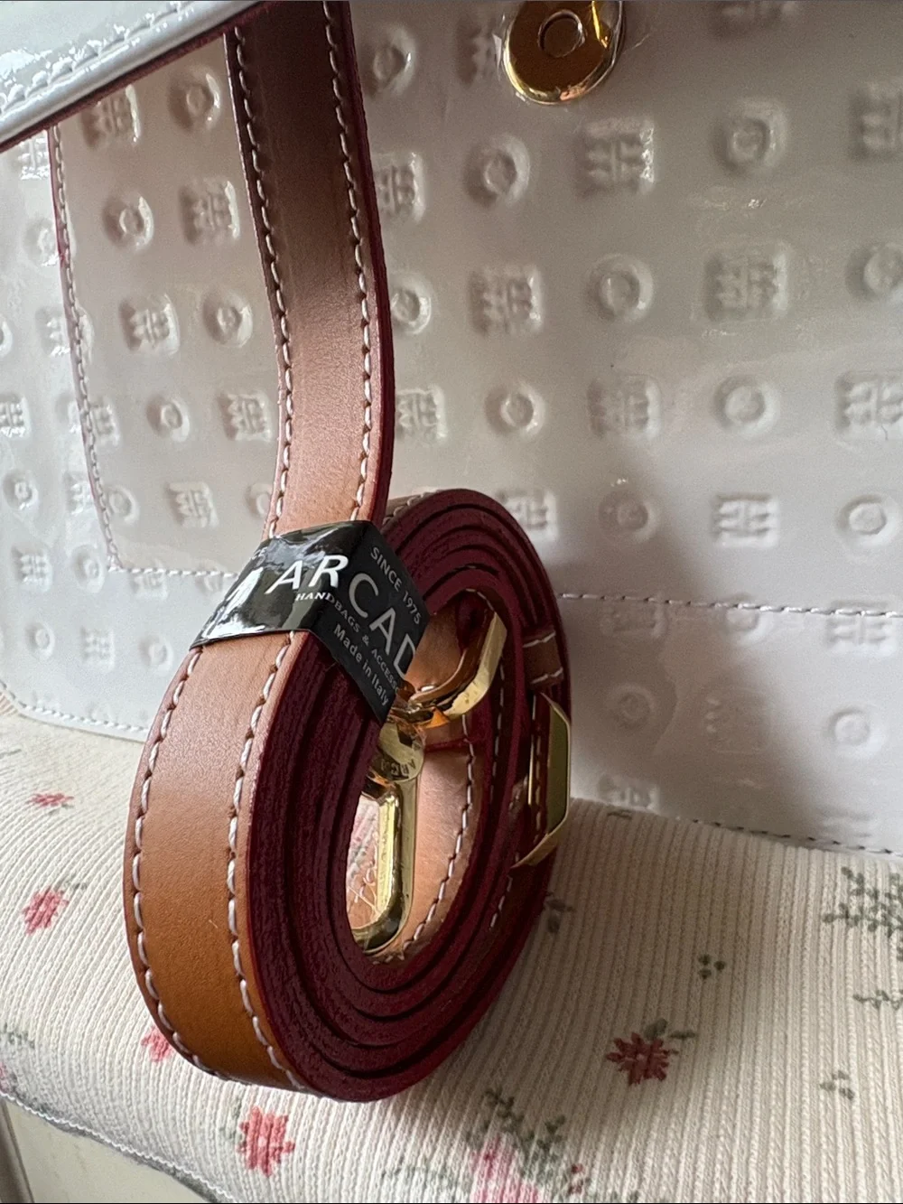 White Arcadia Leather bag